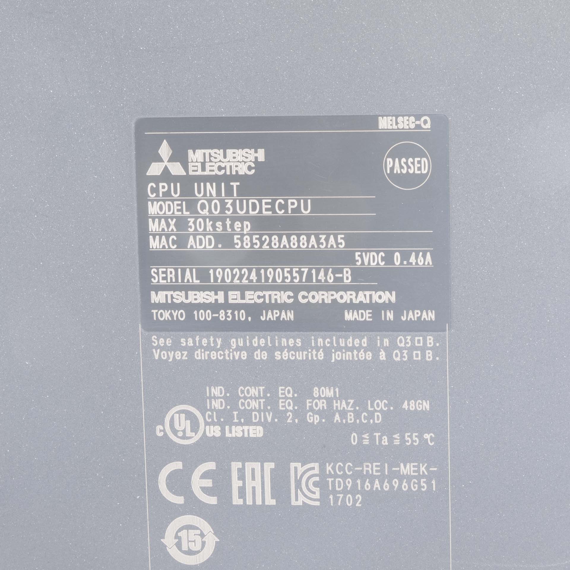 Mitsubishi Electric Q03UDECPU