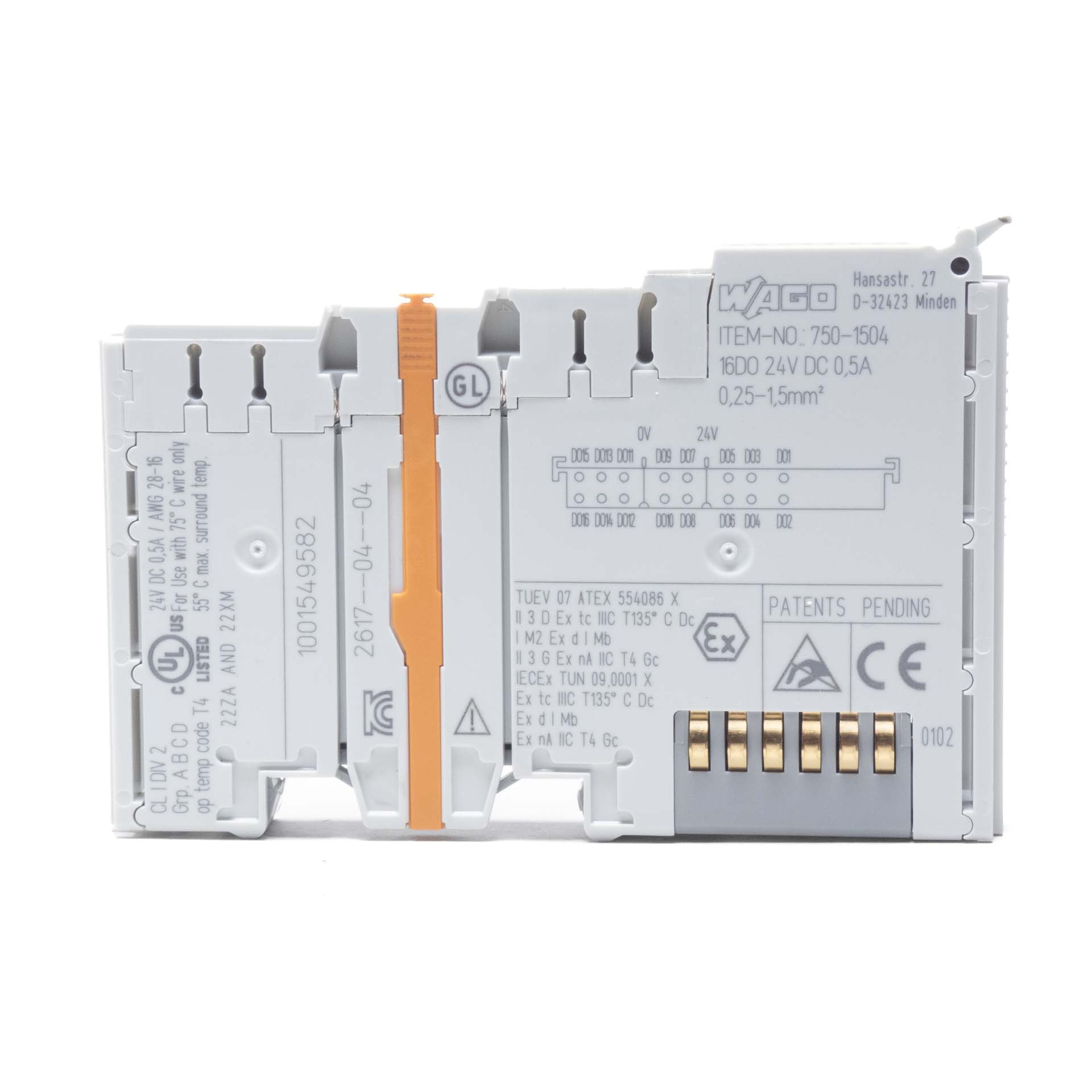 Wago 750-1504 16-Channel Digital Output Module 24VDC