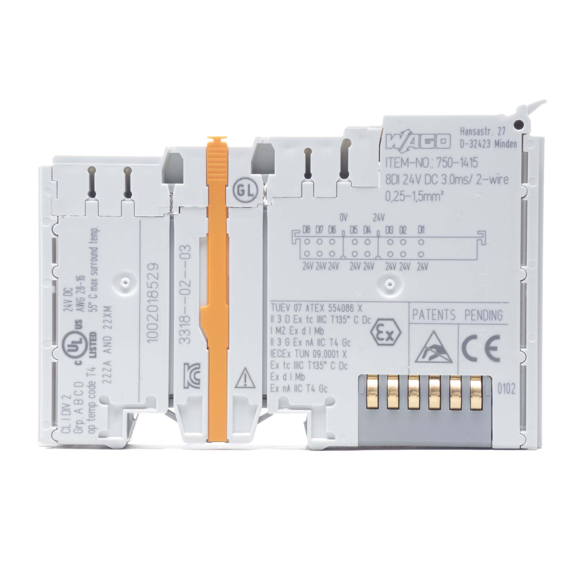 Wago 750-1415 8-Channel Digital Input Module 24VDC