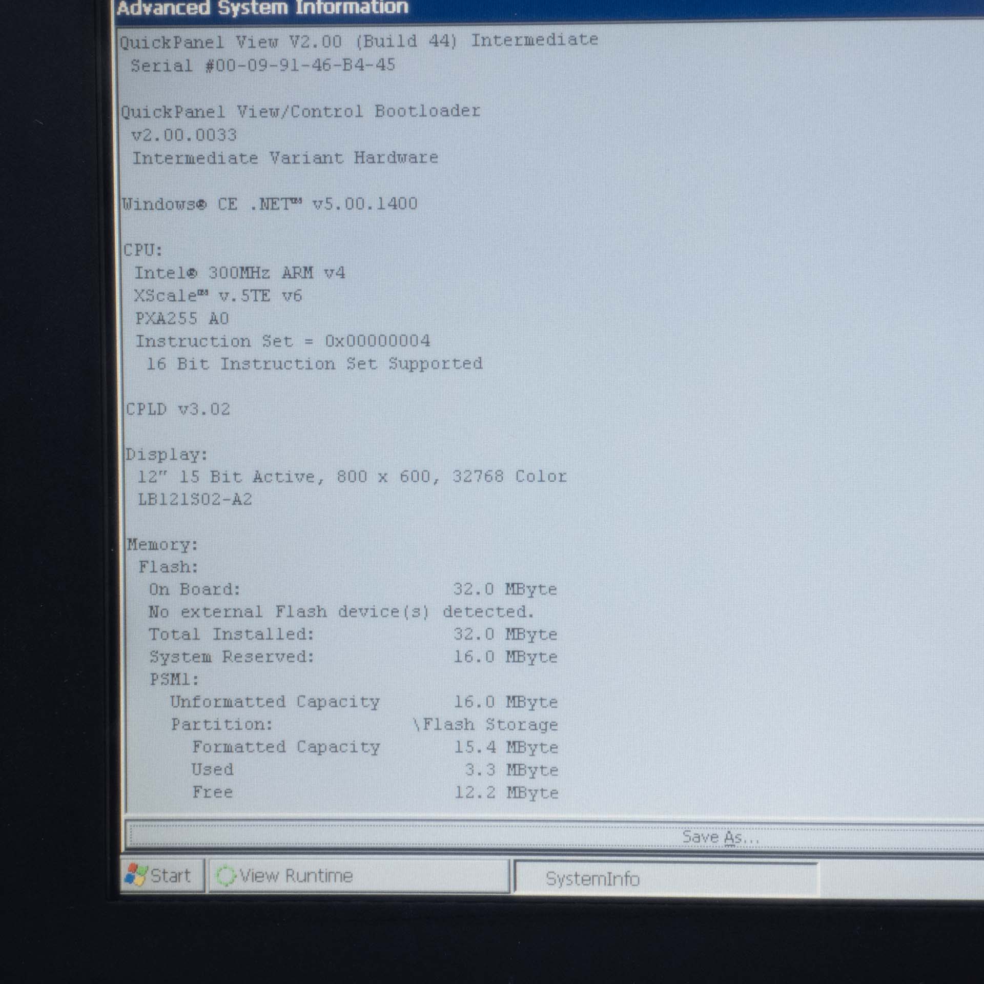 GE Fanuc IC754VSI12CTD-KJ QuickPanel View 12" Color Touchscreen HMI