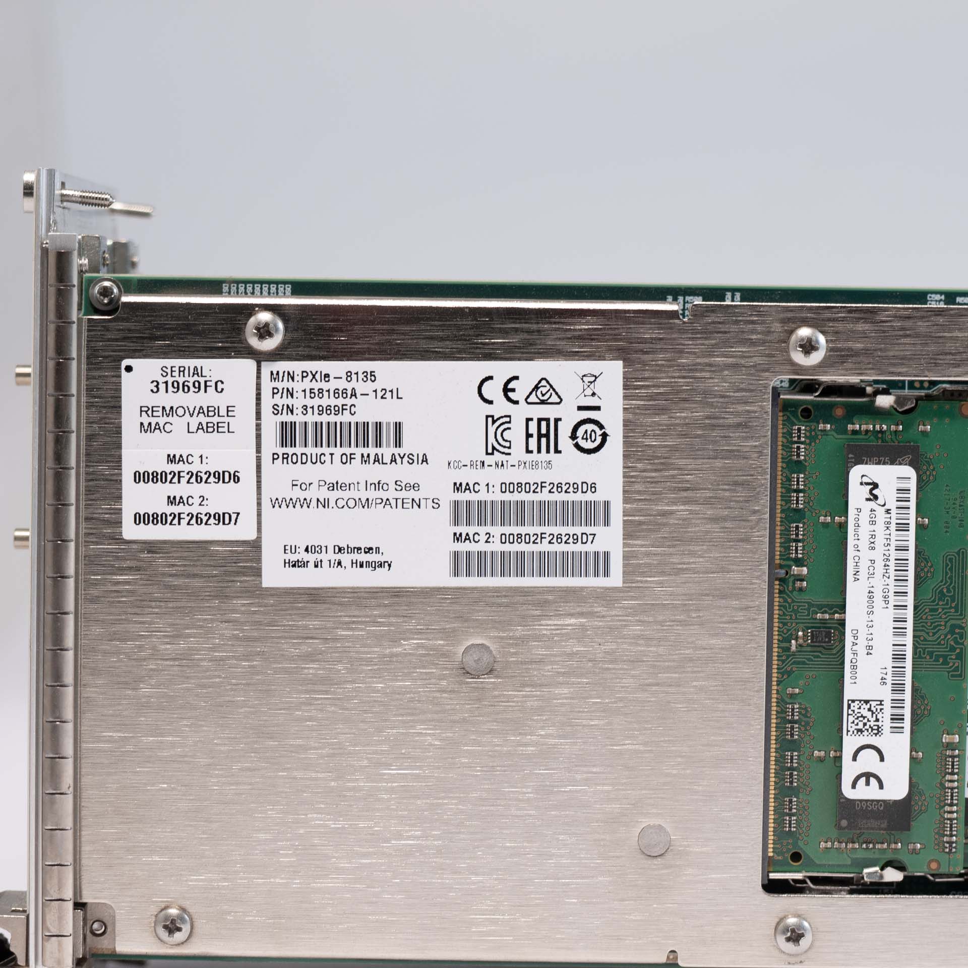 National Instruments PXIe-8135 Embedded Controller (158166A-121L) - 12+ Licenses