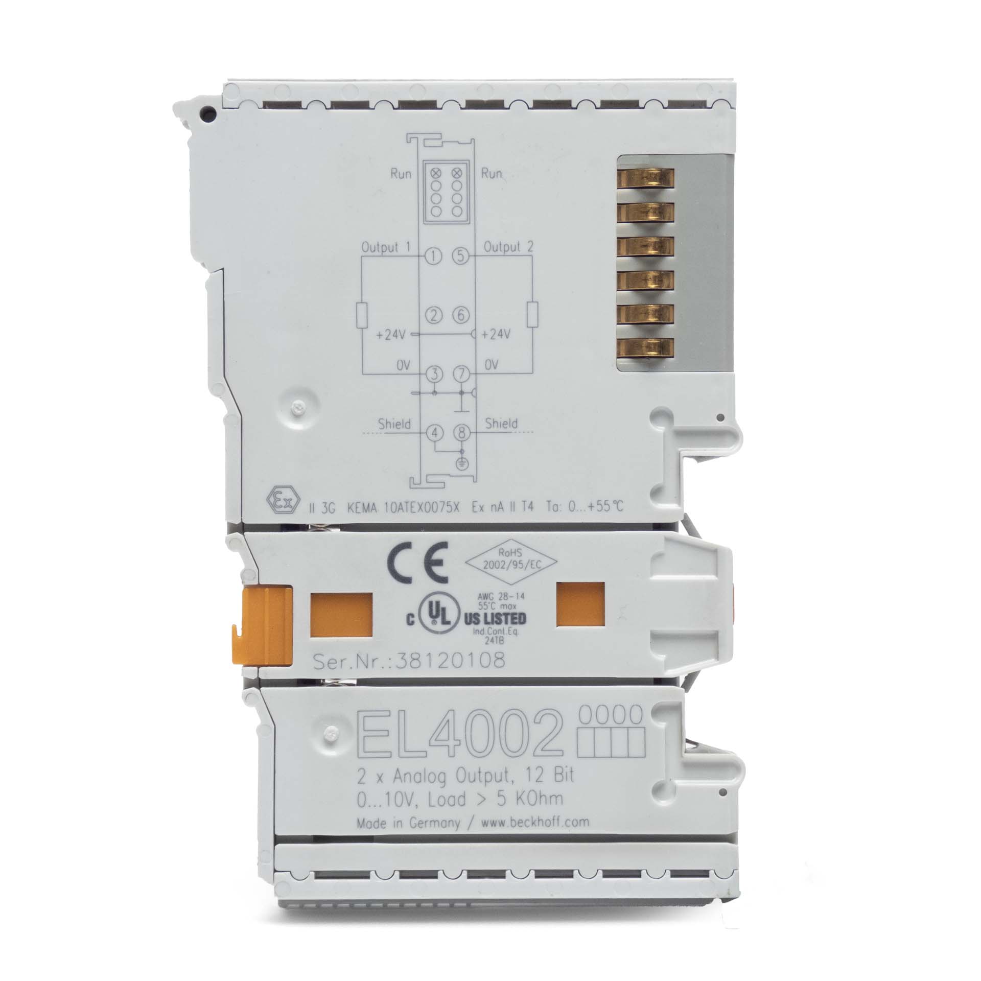 Beckhoff EL4002 2-Channel Analog Output EtherCAT Terminal 0-10V
