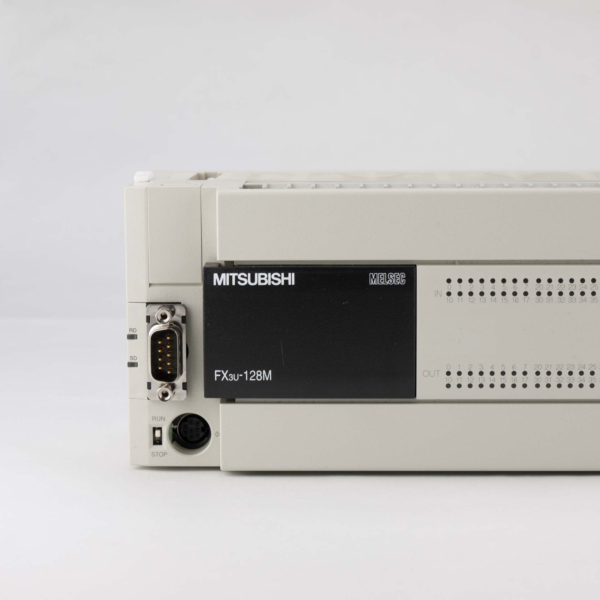 Mitsubishi Electric FX3U-128MT/ESS PLC Main Unit with FX3U-232-BD Communication Board