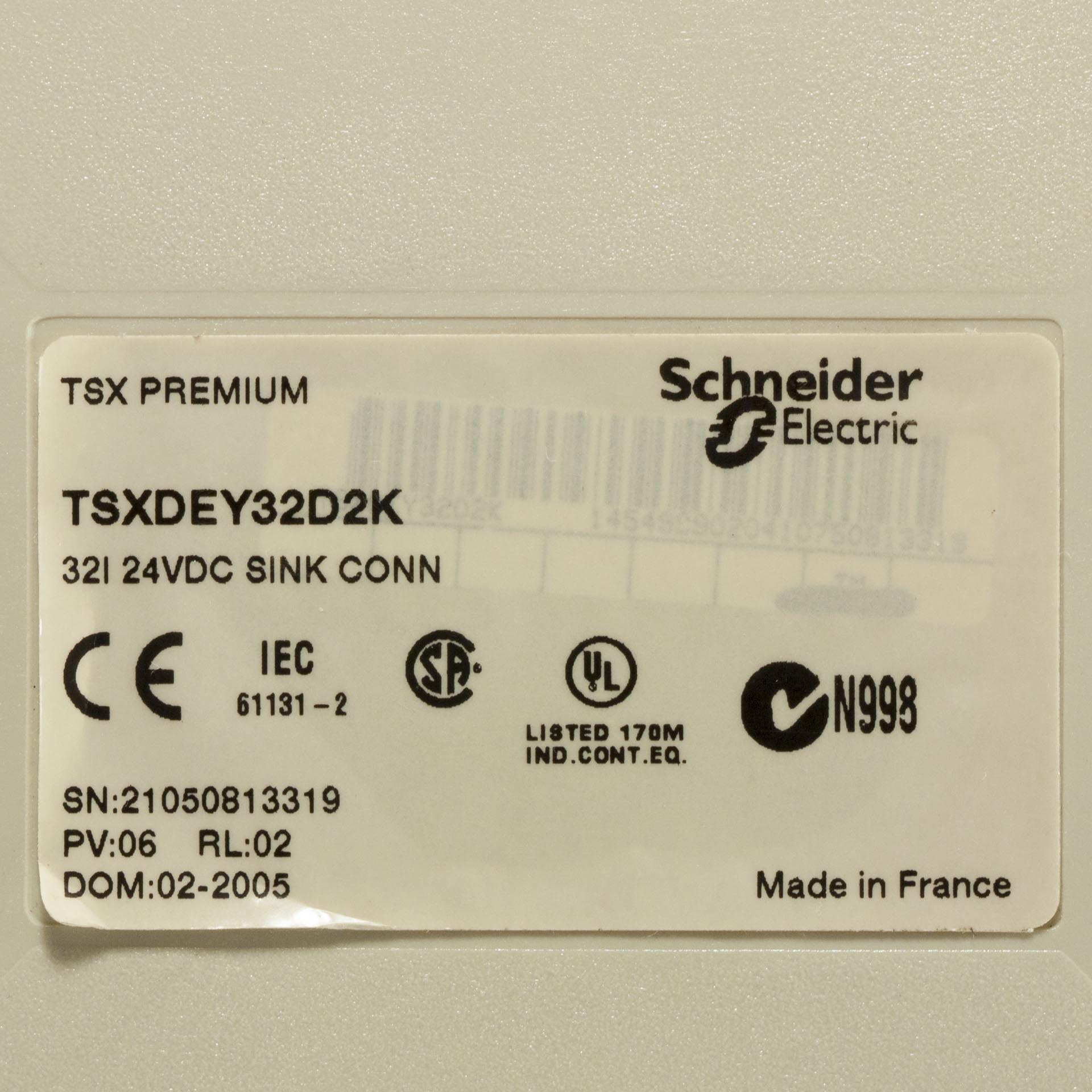 Schneider Electric TSXDEY32D2K Ver 2.0