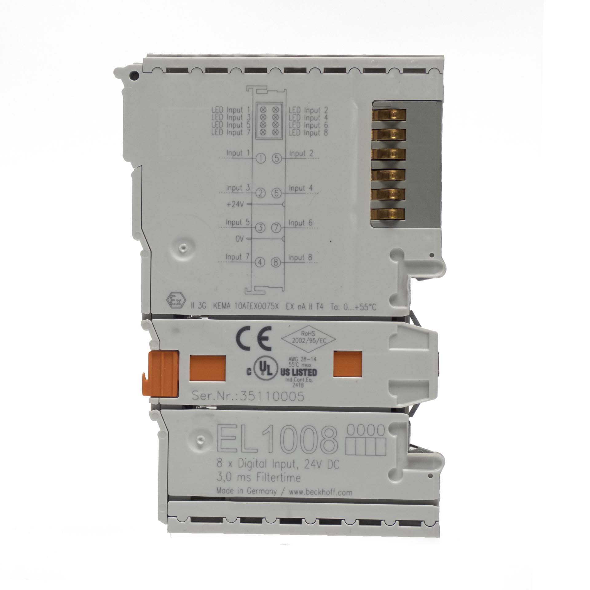 Beckhoff EL1008 8-Channel Digital Input EtherCAT Terminal