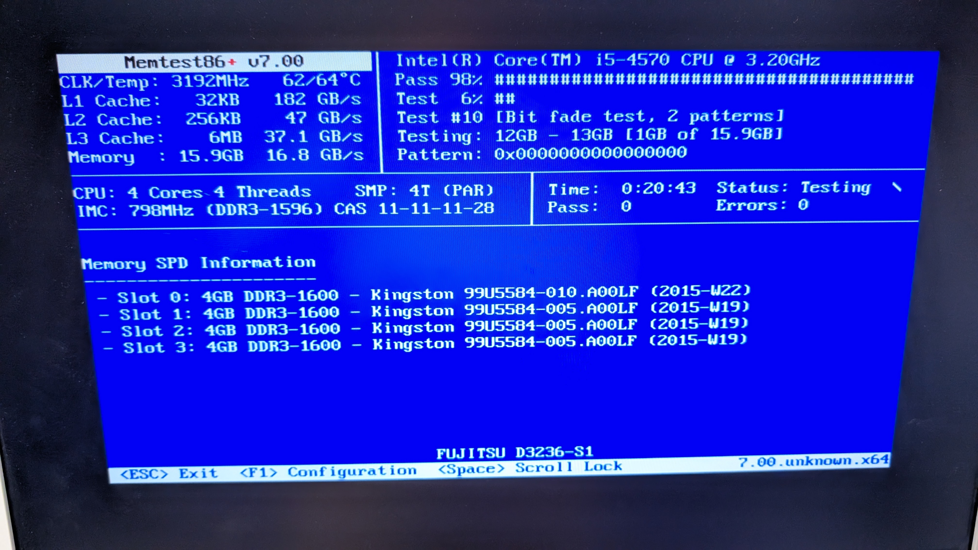 Fujitsu D3236-S13 GS 3 Industrial Motherboard Combo w/ Intel Core i5-4570 & 16GB RAM