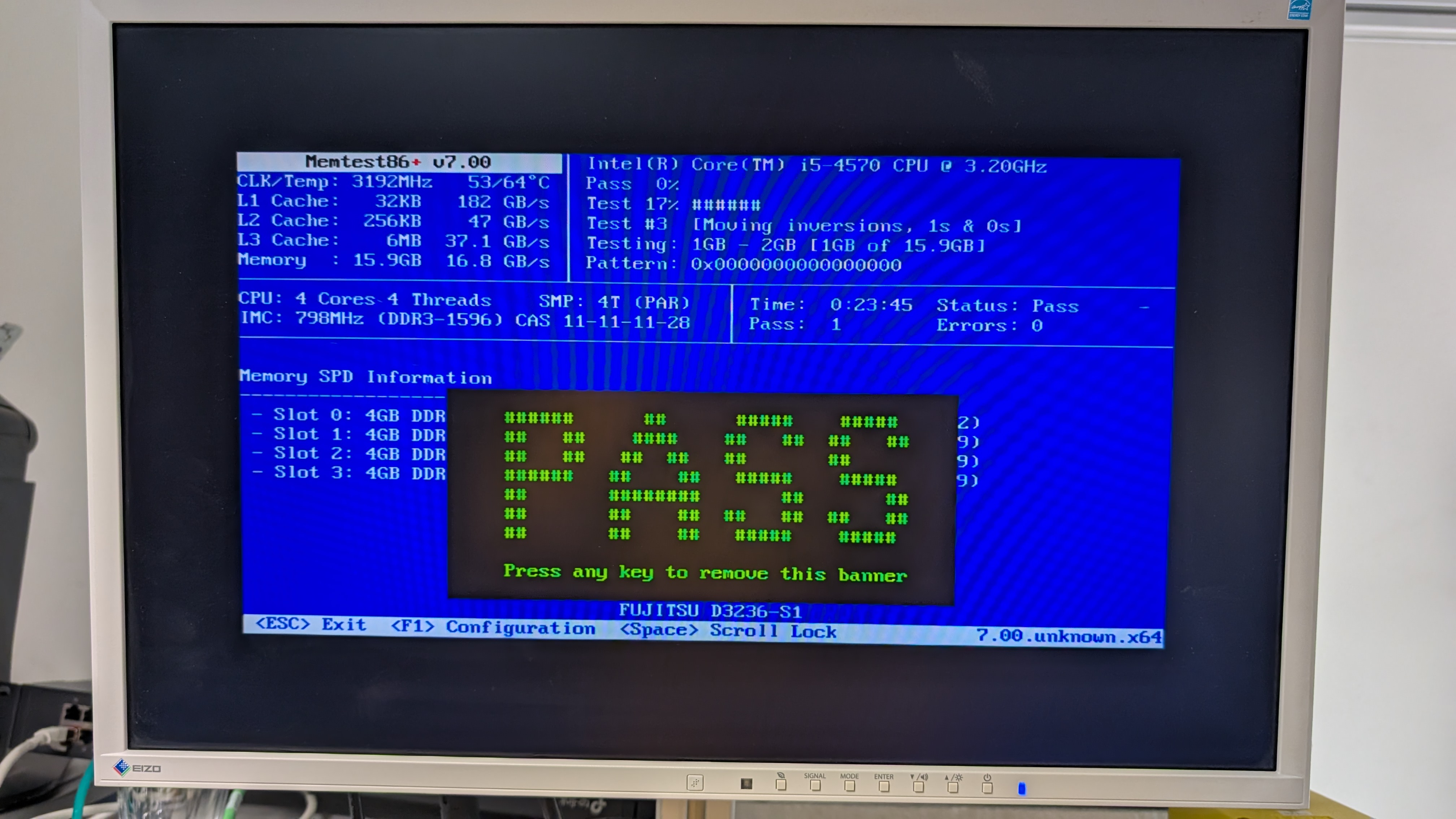 Fujitsu D3236-S13 GS 3 Industrial Motherboard Combo w/ Intel Core i5-4570 & 16GB RAM