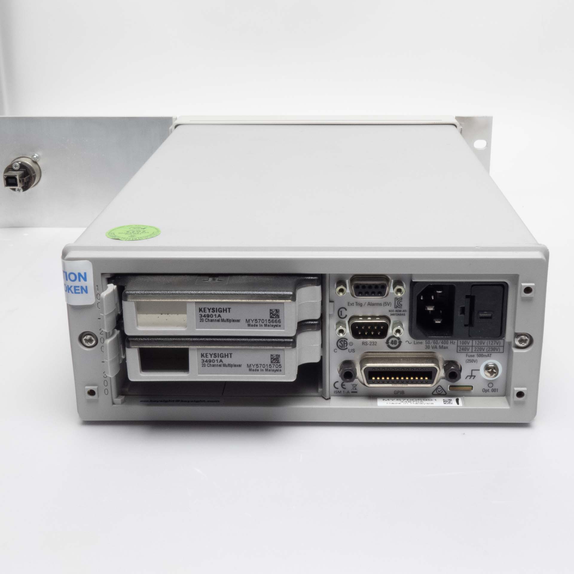 Keysight 34970A Data Acquisition / Switch Unit with 2x 34901A Modules