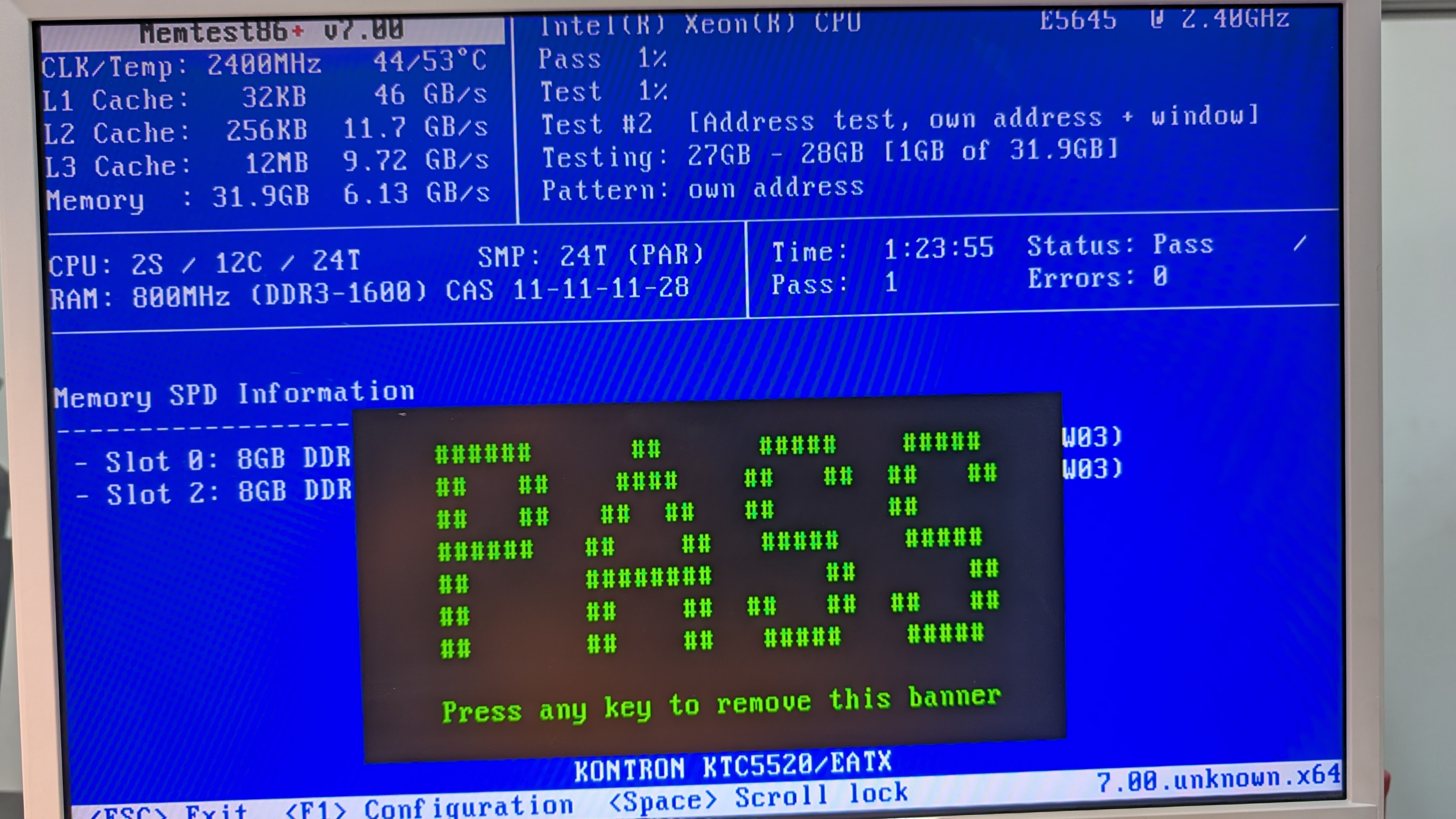 Kontron KTC5520/EATX Server Motherboard + 2x Xeon E5645 + 32GB ECC RAM