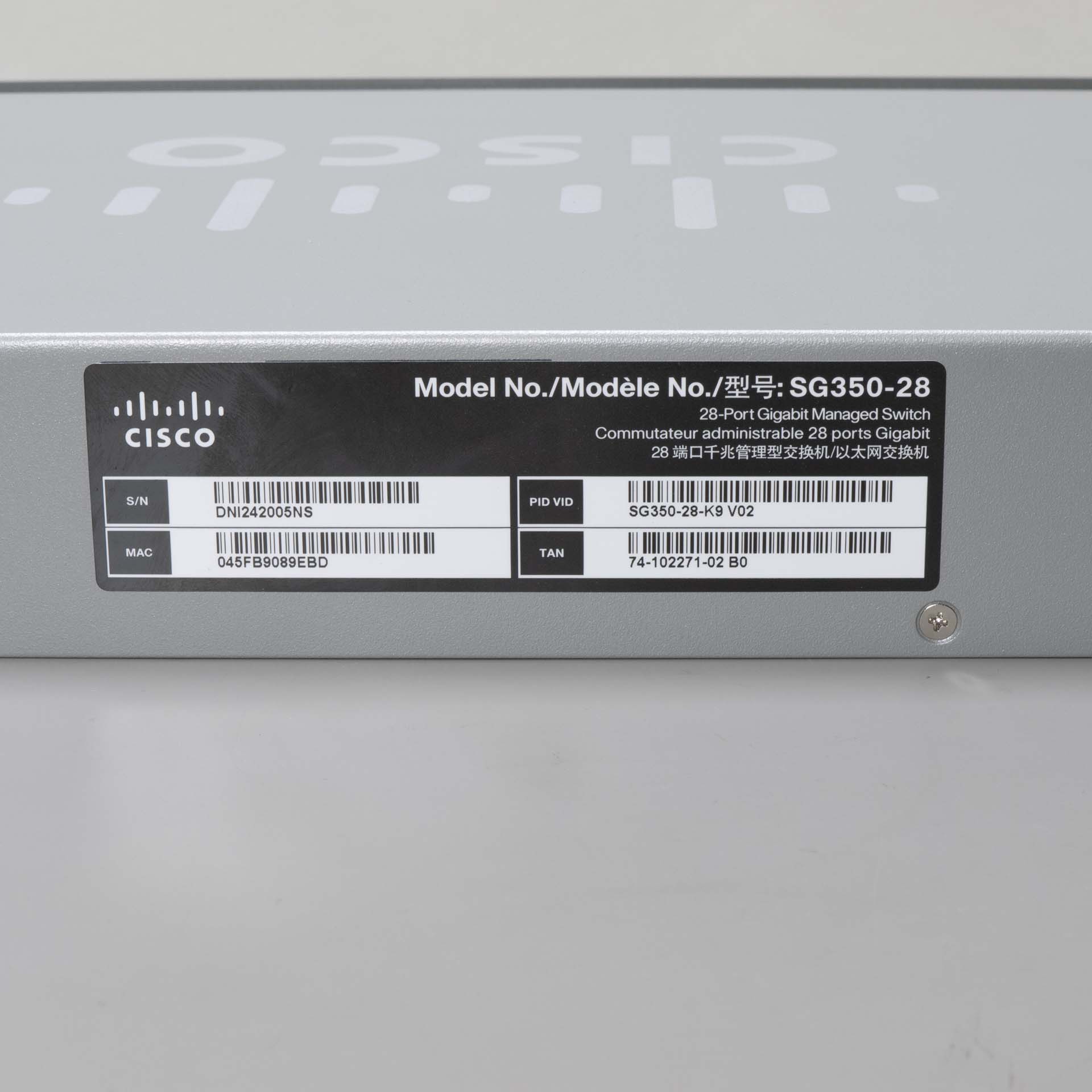 Cisco SG350-28 28-Port Gigabit Managed Switch