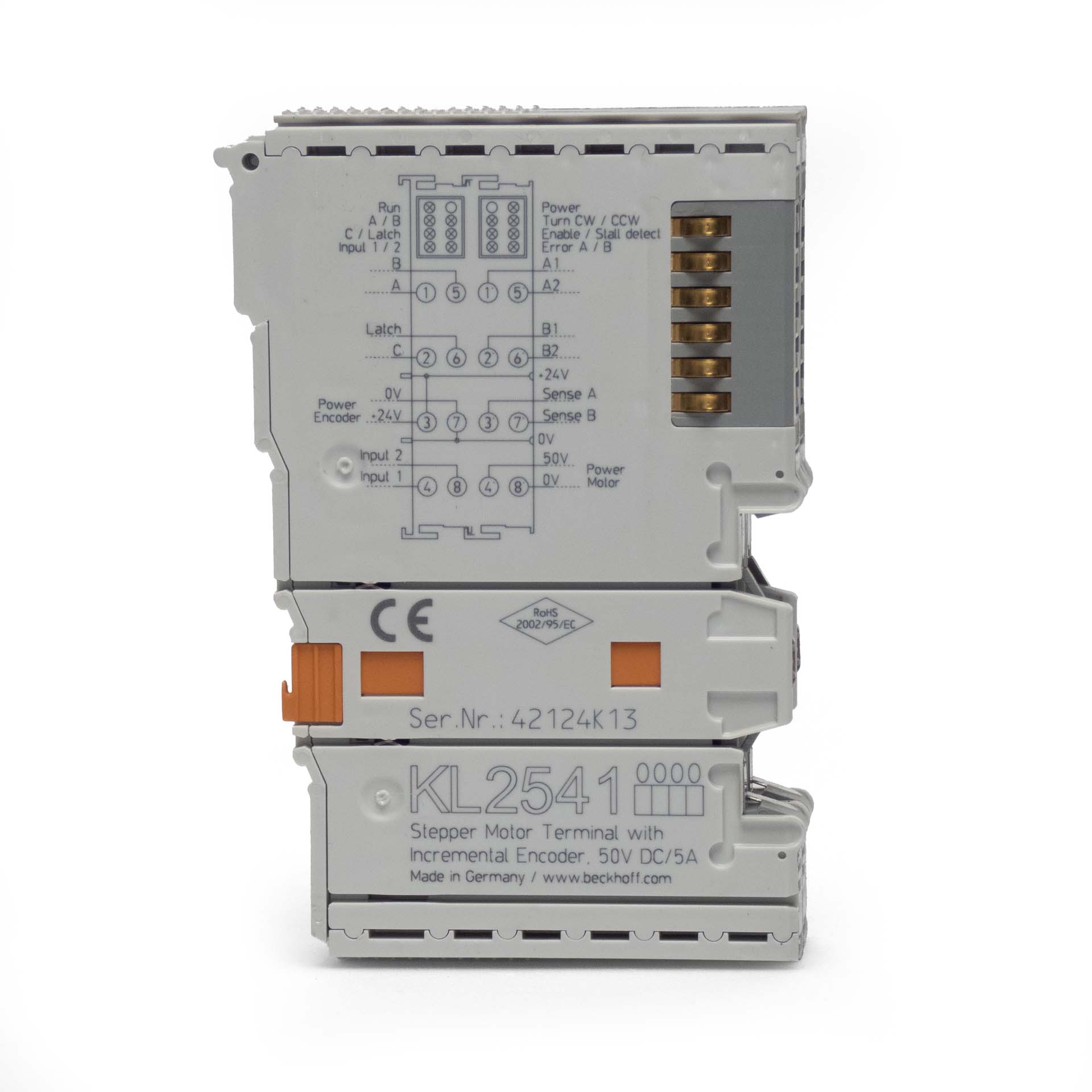 Beckhoff KL2541 Stepper Motor Terminal, 50V DC, 5A