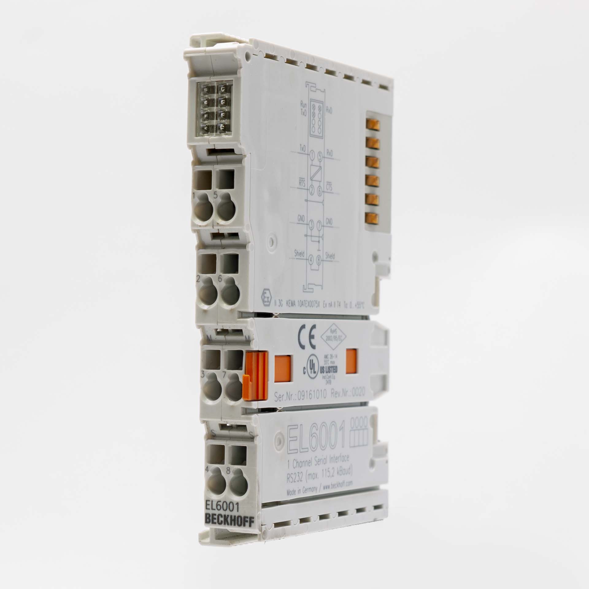 Beckhoff EL6001 Rev. 0020 RS232 Serial Interface EtherCAT Terminal